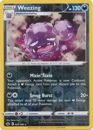Weezing 095/198 (SWSH06: Chilling Reign)  - Reverse Holofoil | Good Games Adelaide SA