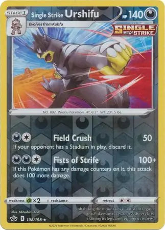 Single Strike Urshifu 108/198 (SWSH06: Chilling Reign)  - Reverse Holofoil | Good Games Adelaide SA