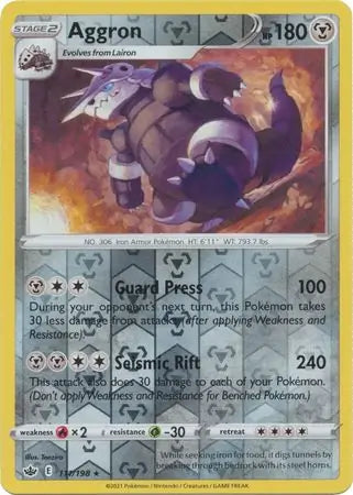 Aggron 111/198 (SWSH06: Chilling Reign)  - Reverse Holofoil | Good Games Adelaide SA