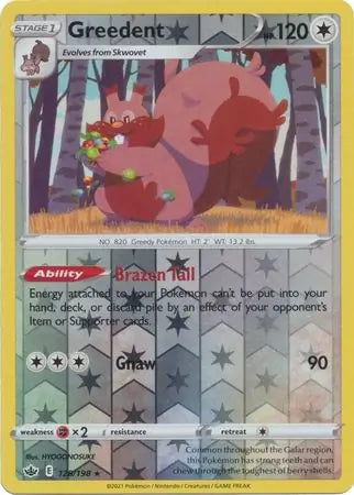 Greedent 128/198 (SWSH06: Chilling Reign)  - Reverse Holofoil | Good Games Adelaide SA