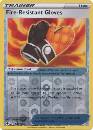 Fire Resistant Gloves 138/198 (SWSH06: Chilling Reign)  - Reverse Holofoil | Good Games Adelaide SA