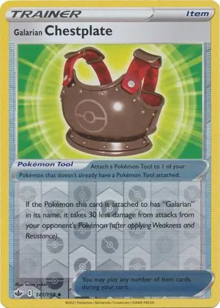 Galarian Chestplate 141/198 (SWSH06: Chilling Reign)  - Reverse Holofoil | Good Games Adelaide SA
