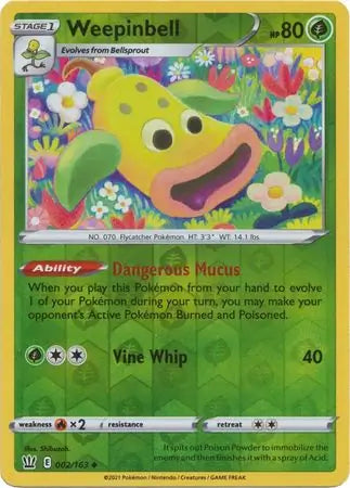 Weepinbell 002/163 (SWSH05: Battle Styles)  - Reverse Holofoil | Good Games Adelaide SA