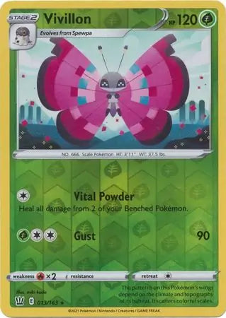 Vivillon 013/163 (SWSH05: Battle Styles)  - Reverse Holofoil | Good Games Adelaide SA