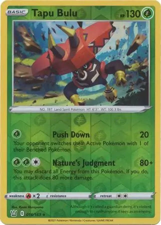 Tapu Bulu 016/163 (SWSH05: Battle Styles)  - Reverse Holofoil | Good Games Adelaide SA