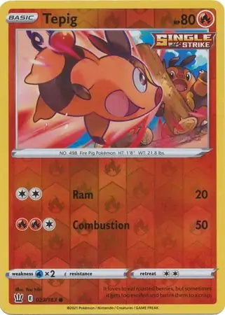 Tepig 023/163 (SWSH05: Battle Styles)  - Reverse Holofoil | Good Games Adelaide SA