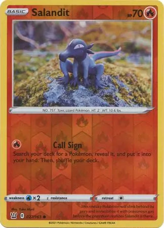 Salandit 027/163 (SWSH05: Battle Styles)  - Reverse Holofoil | Good Games Adelaide SA