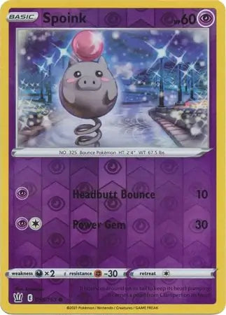 Spoink 055/163 (SWSH05: Battle Styles)  - Reverse Holofoil | Good Games Adelaide SA