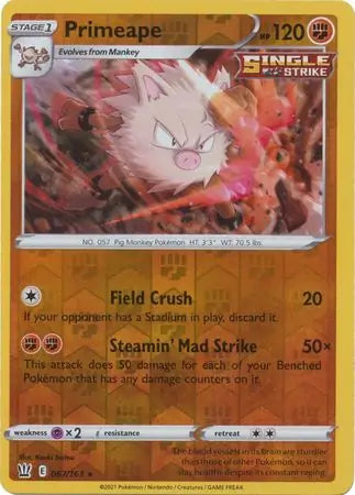 Primeape 067/163 (SWSH05: Battle Styles)  - Reverse Holofoil | Good Games Adelaide SA