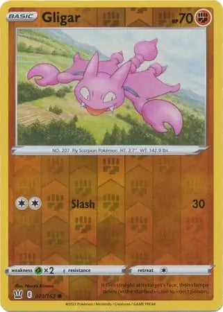 Gligar 071/163 (SWSH05: Battle Styles)  - Reverse Holofoil | Good Games Adelaide SA