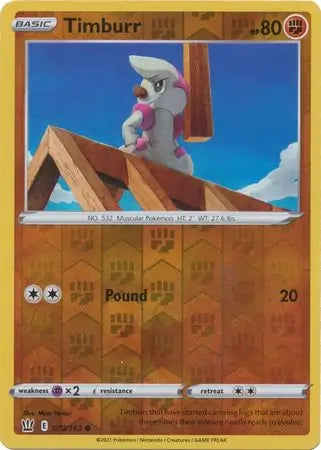 Timburr 073/163 (SWSH05: Battle Styles)  - Reverse Holofoil | Good Games Adelaide SA