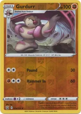 Gurdurr 074/163 (SWSH05: Battle Styles)  - Reverse Holofoil | Good Games Adelaide SA