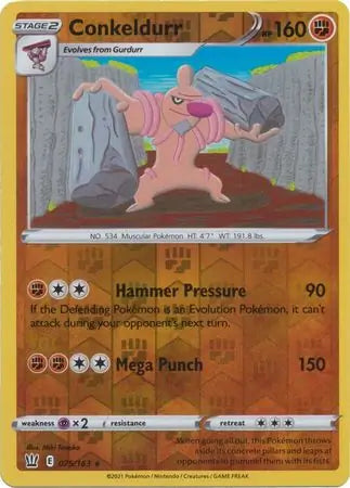 Conkeldurr 075/163 (SWSH05: Battle Styles)  - Reverse Holofoil | Good Games Adelaide SA