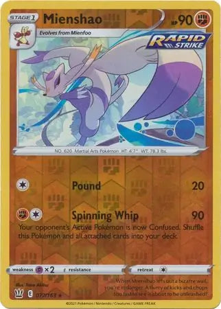Mienshao 077/163 (SWSH05: Battle Styles)  - Reverse Holofoil | Good Games Adelaide SA