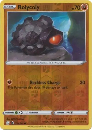 Rolycoly 078/163 (SWSH05: Battle Styles)  - Reverse Holofoil | Good Games Adelaide SA