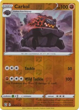 Carkol 079/163 (SWSH05: Battle Styles)  - Reverse Holofoil | Good Games Adelaide SA