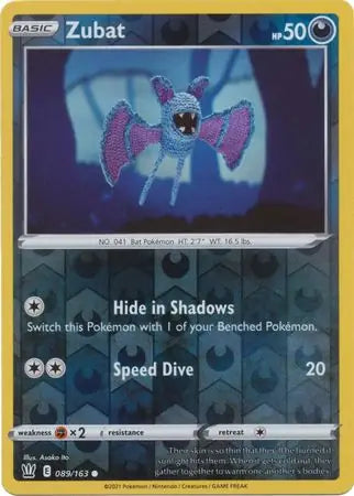 Zubat 089/163 (SWSH05: Battle Styles)  - Reverse Holofoil | Good Games Adelaide SA