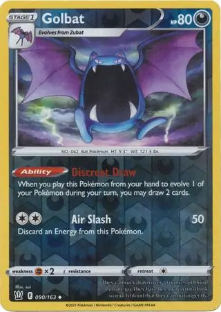 Golbat 090/163 (SWSH05: Battle Styles)  - Reverse Holofoil | Good Games Adelaide SA