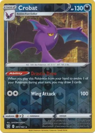 Crobat 091/163 (SWSH05: Battle Styles)  - Reverse Holofoil | Good Games Adelaide SA