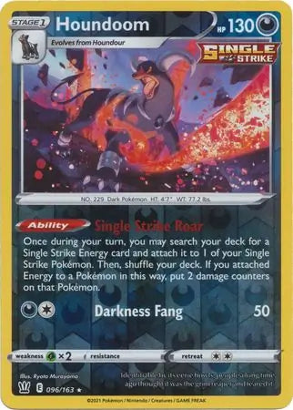 Houndoom 096/163 (SWSH05: Battle Styles)  - Reverse Holofoil | Good Games Adelaide SA