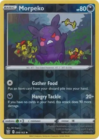 Morpeko 098/163 (SWSH05: Battle Styles)  - Reverse Holofoil | Good Games Adelaide SA