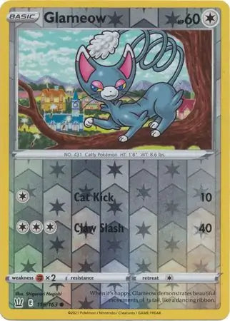 Glameow 115/163 (SWSH05: Battle Styles)  - Reverse Holofoil | Good Games Adelaide SA