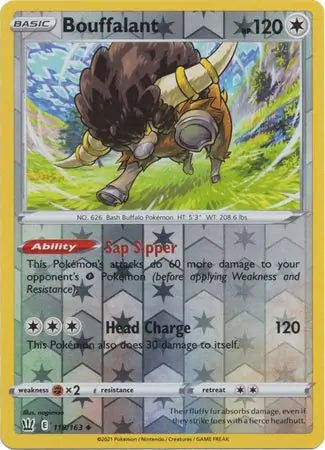 Bouffalant 118/163 (SWSH05: Battle Styles)  - Reverse Holofoil | Good Games Adelaide SA