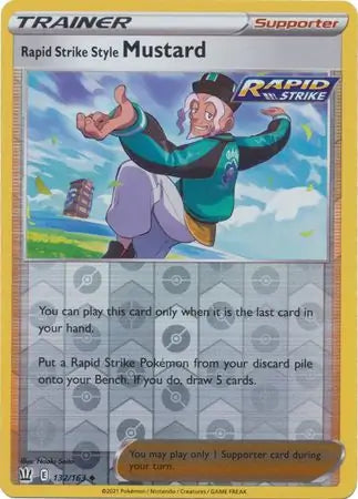 Rapid Strike Style Mustard 132/163 (SWSH05: Battle Styles)  - Reverse Holofoil | Good Games Adelaide SA