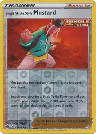 Single Strike Style Mustard 134/163 (SWSH05: Battle Styles)  - Reverse Holofoil | Good Games Adelaide SA