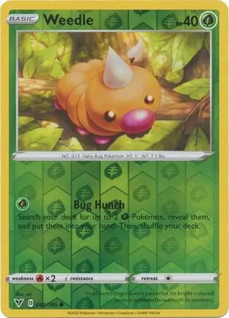 Weedle 001/185 (SWSH04: Vivid Voltage)  - Reverse Holofoil | Good Games Adelaide SA