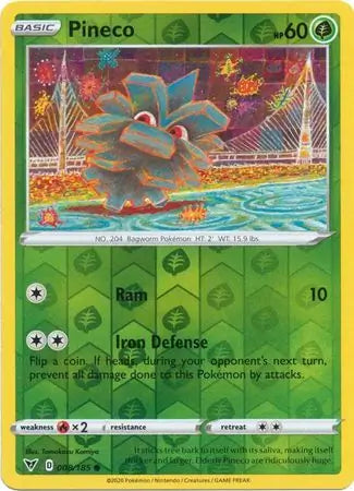 Pineco 008/185 (SWSH04: Vivid Voltage)  - Reverse Holofoil | Good Games Adelaide SA
