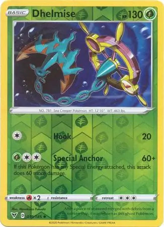 Dhelmise 019/185 (SWSH04: Vivid Voltage)  - Reverse Holofoil | Good Games Adelaide SA