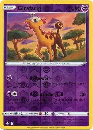 Girafarig 065/185 (SWSH04: Vivid Voltage)  - Reverse Holofoil | Good Games Adelaide SA