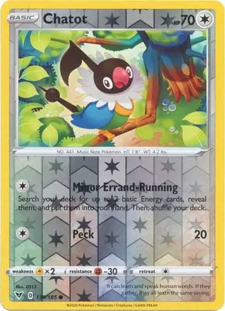 Chatot 139/185 (SWSH04: Vivid Voltage)  - Reverse Holofoil | Good Games Adelaide SA