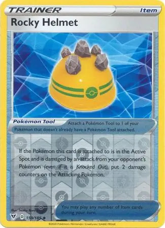Rocky Helmet 159/185 (SWSH04: Vivid Voltage)  - Reverse Holofoil | Good Games Adelaide SA