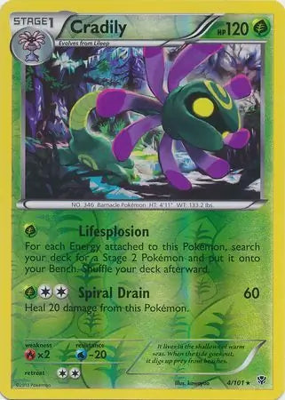 Cradily 4/101 (Plasma Blast)  - Reverse Holofoil | Good Games Adelaide SA