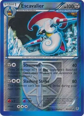 Escavalier Team Plasma 61/101 (Plasma Blast)  - Reverse Holofoil | Good Games Adelaide SA