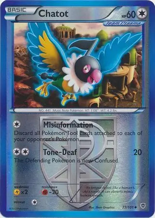 Chatot Team Plasma 77/101 (Plasma Blast)  - Reverse Holofoil | Good Games Adelaide SA