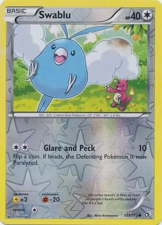 Swablu 103/113 (Legendary Treasures)  - Reverse Holofoil | Good Games Adelaide SA