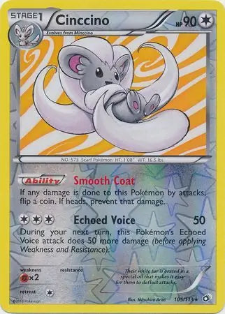 Cinccino 105/113 (Legendary Treasures)  - Reverse Holofoil | Good Games Adelaide SA