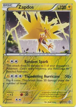Zapdos 46/113 (Legendary Treasures)  - Reverse Holofoil | Good Games Adelaide SA