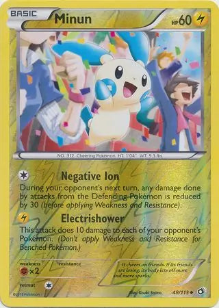 Minun 48/113 (Legendary Treasures)  - Reverse Holofoil | Good Games Adelaide SA