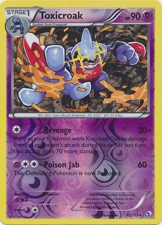 Toxicroak 63/113 (Legendary Treasures)  - Reverse Holofoil | Good Games Adelaide SA