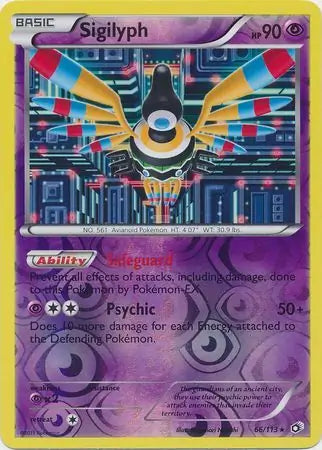 Sigilyph 66/113 (Legendary Treasures)  - Reverse Holofoil | Good Games Adelaide SA