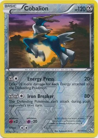 Cobalion 91/113 (Legendary Treasures)  - Reverse Holofoil | Good Games Adelaide SA