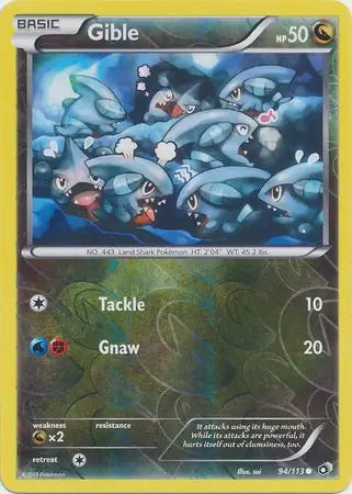 Gible 94/113 (Legendary Treasures)  - Reverse Holofoil | Good Games Adelaide SA