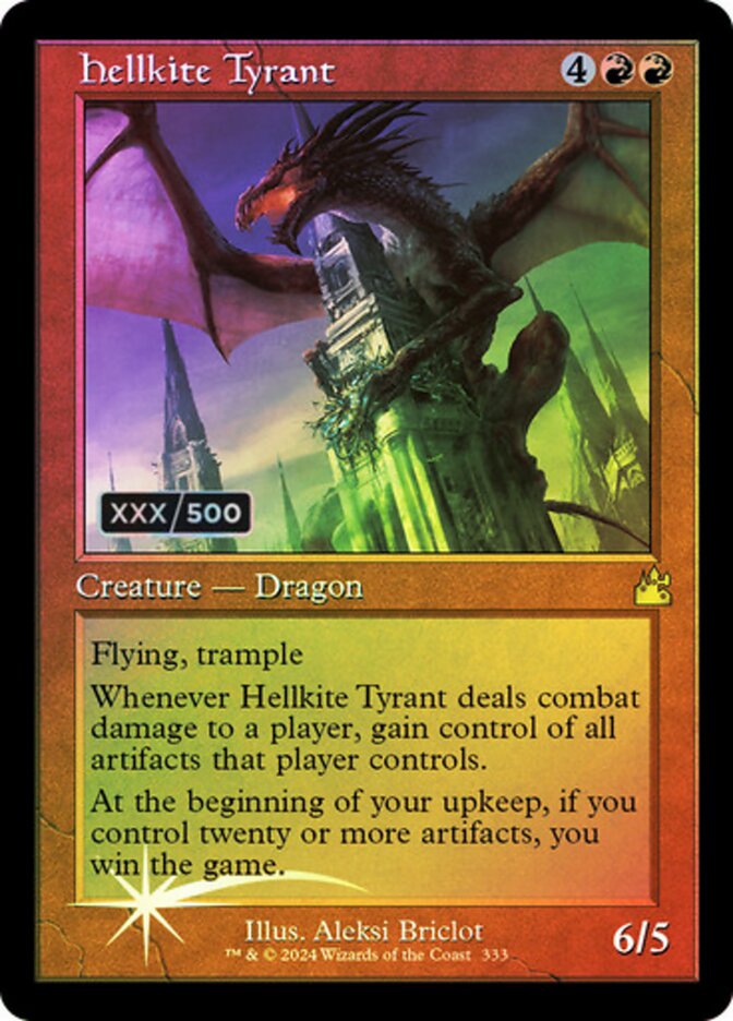Hellkite Tyrant Serialized 333 (Ravnica Remastered)  - Foil | Good Games Adelaide SA