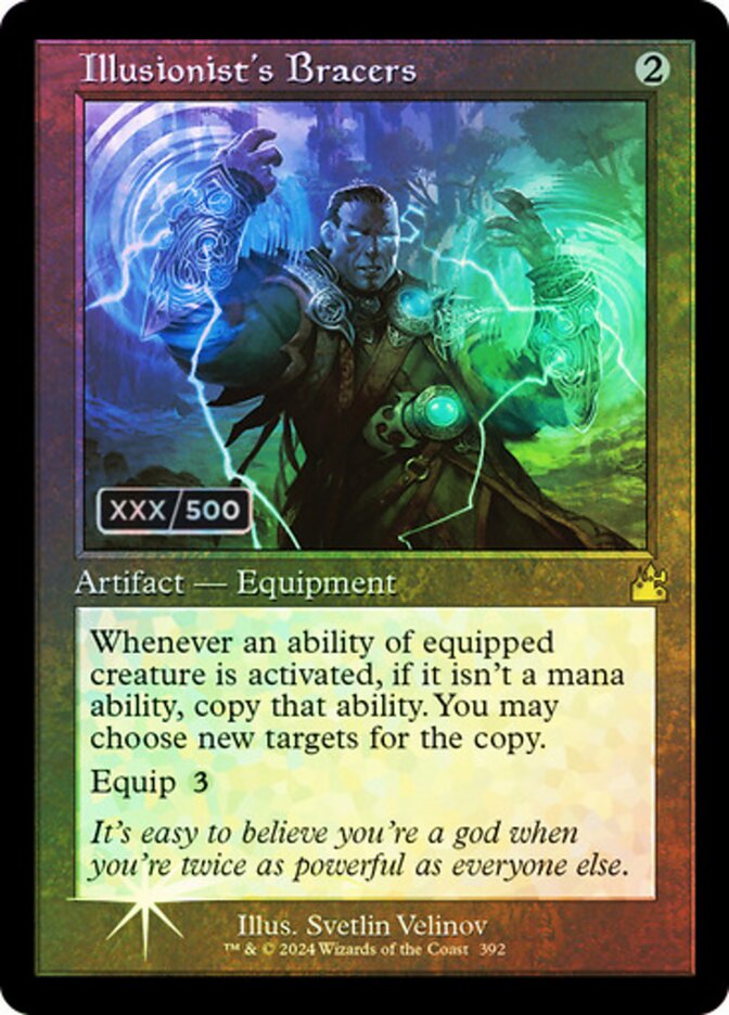 Illusionist's Bracers Serialized 392 (Ravnica Remastered)  - Foil | Good Games Adelaide SA