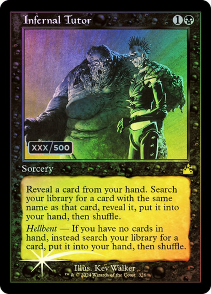 Infernal Tutor Serialized 326 (Ravnica Remastered)  - Foil | Good Games Adelaide SA