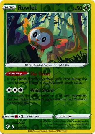 Rowlet 011/189 (SWSH03: Darkness Ablaze)  - Reverse Holofoil | Good Games Adelaide SA